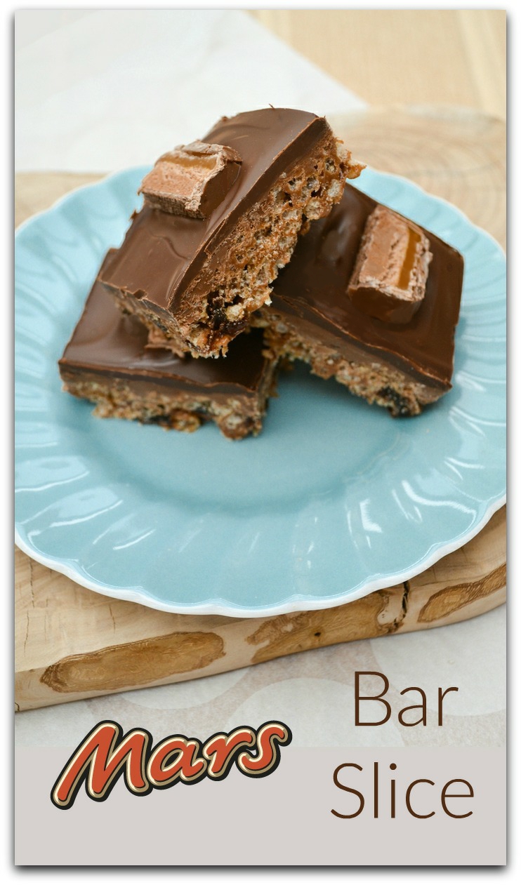 Mars Bar Slice. A retro treat that's no-bake and easy to make. Crisp chocolate (a layer or dark, then a layer of milk chocolate) on top of a chewy caramel crispy base. Mars Bar Slice. A retro treat that's no-bake and easy to make. Crisp chocolate (a layer or dark, then a layer of milk chocolate) on top of a chewy caramel crispy base.