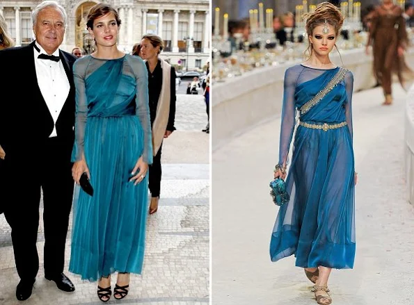 Charlotte Casiraghi wore Chanel Dress from Pre-Fall 2012 Collection.at XXVIth Biennale des Antiquaries Gala