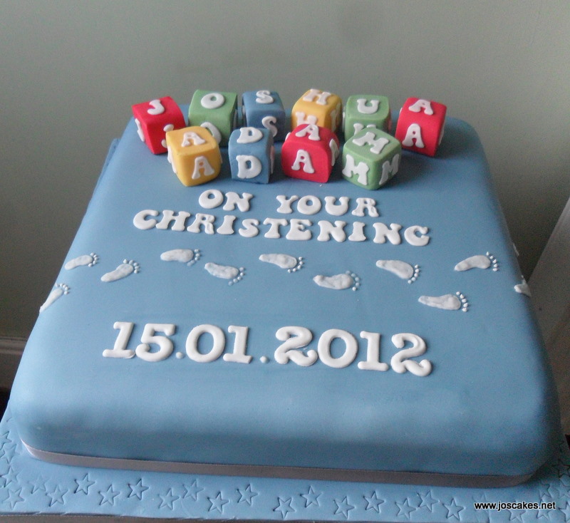 Jo's Cakes Rainbow Blocks Christening Cake