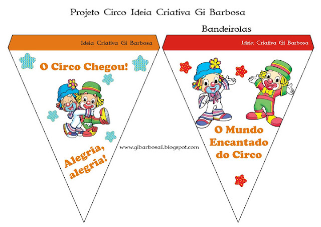 Bandeirolas Projeto Circo Patati Patatá