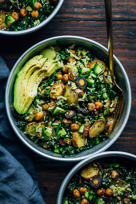 Kale Detox Salad with Pesto #vegetarianfood