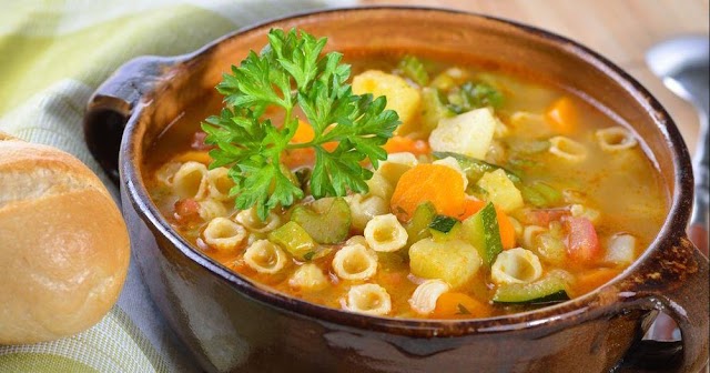 Receita grátis sopa de Macarrão com Carne