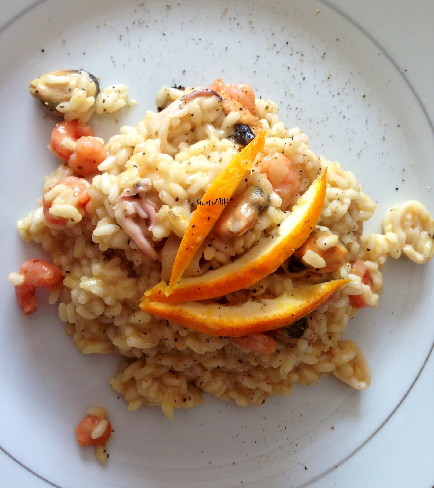 Risotto di mare all'arancia con erbe di Provenza