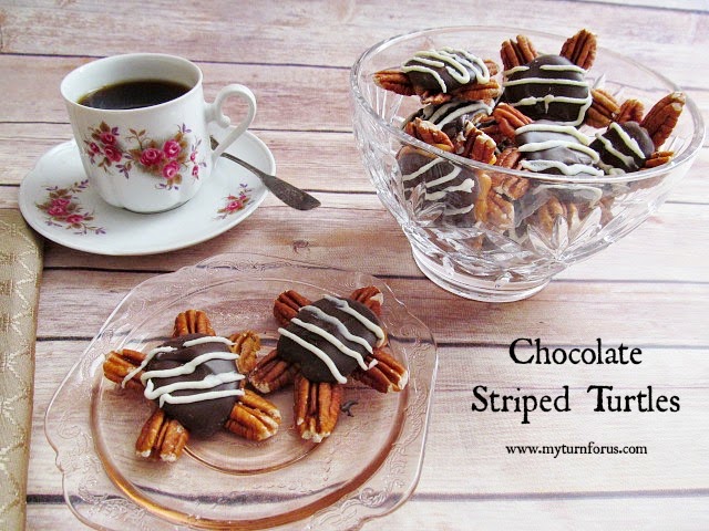 24 Candy Ideas: Chocolate Striped Turtles