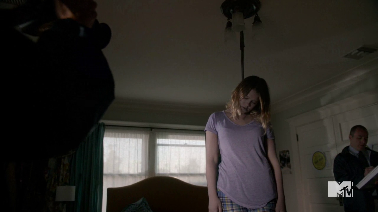 He moved her body back inside and hung it from her ceiling fan. 