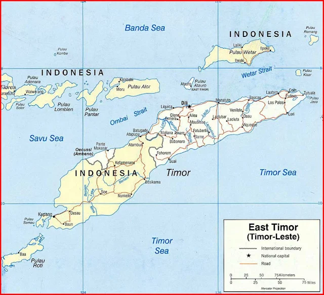 image: East Timor Political Map