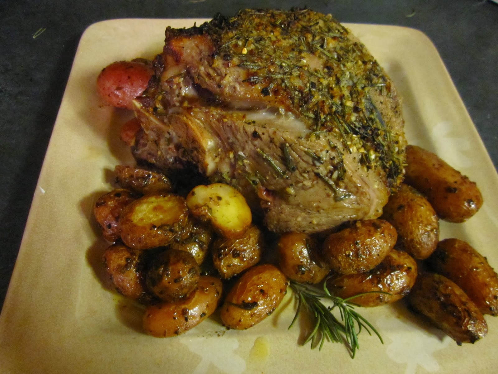 Cold Hands Warm Earth Garlic and Rosemary Roasted Leg of Lamb with