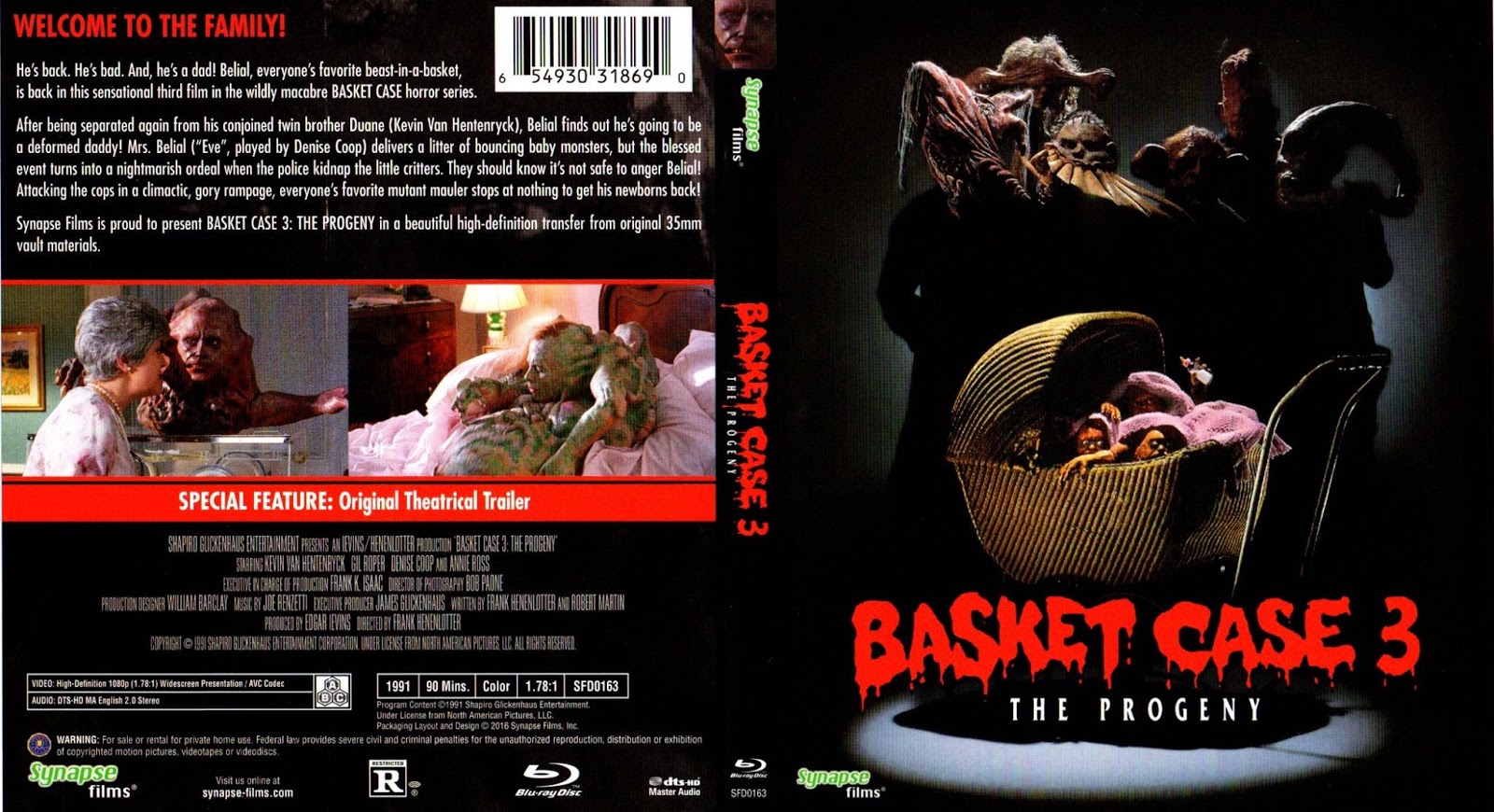 Basket Case 3 The Progeny (Synapse Films) Bluray Review + Screenshots