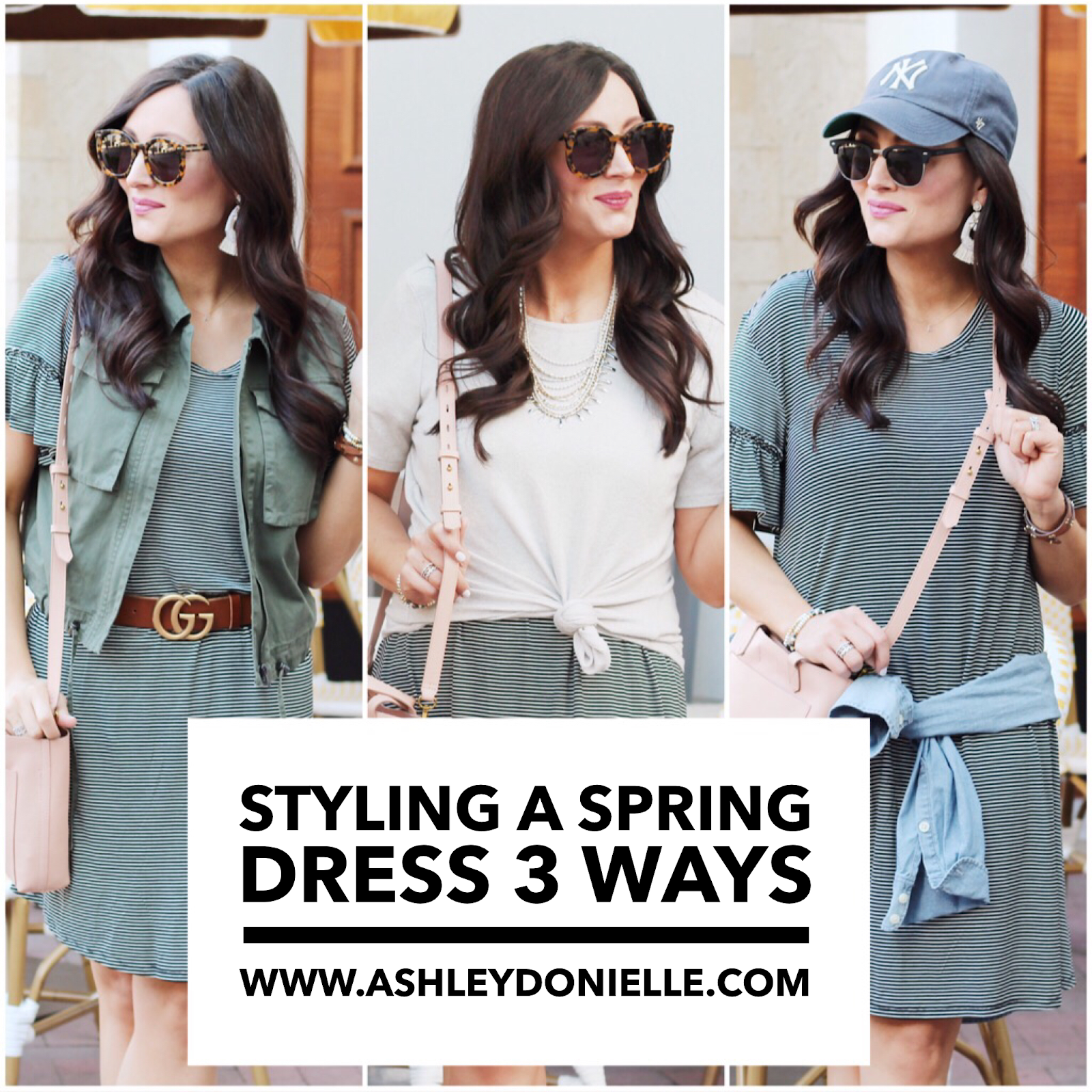Styling A Spring Dress 3 Ways - Ashley Donielle