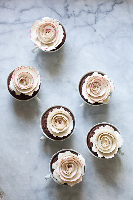 Tea Cup Rose Cakes