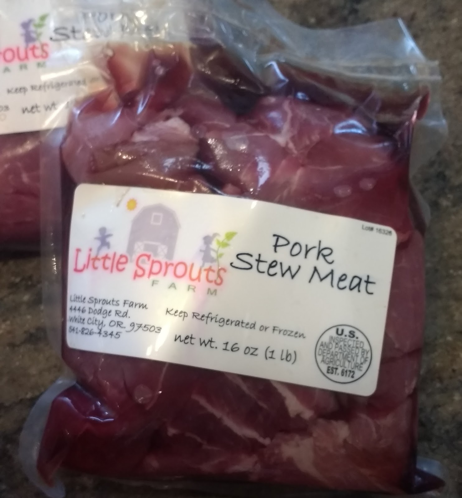Life With Little Sprouts Farm New Product! Pork Stew Meat