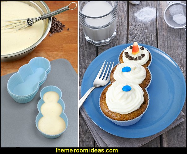 FROSTED Snowman Cupcake Molds