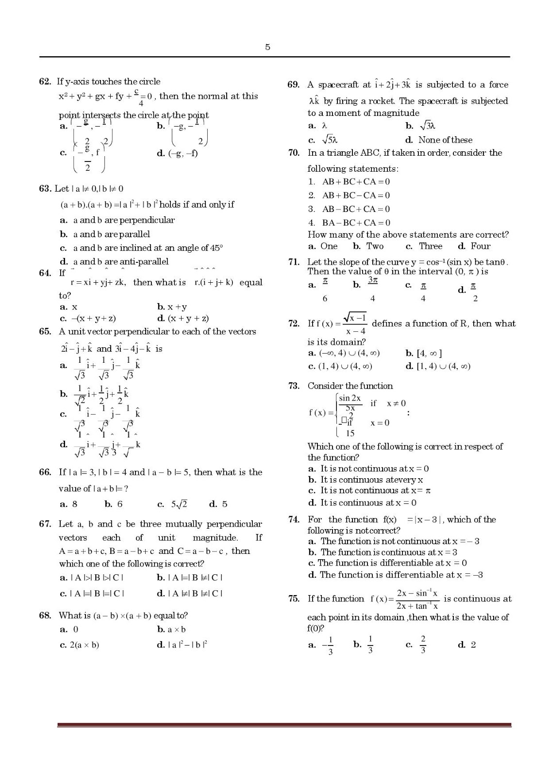 NDA & NA 2 Mathematics Question Paper 2018 Download PDF Maths Question Paper of NDA & NA II 2018 Download PDF