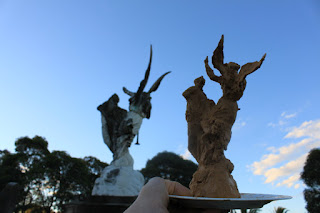 clay model by artist Jane Bennett of the Dixson Monument in Rookwood Necropolis