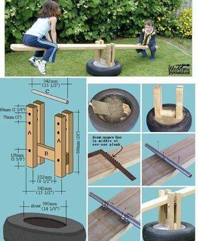 juegos para niños con neumaticos reciclados