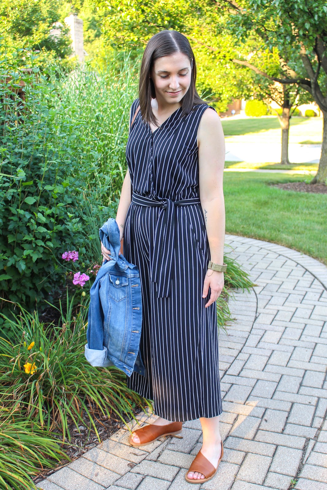 universal thread striped jumpsuit