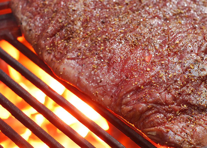 Grilled Flank Steak with Hubba Hubba Sauce