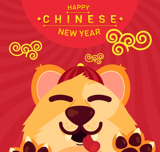 2018 cute doggy chinese new year greeting card free vector material