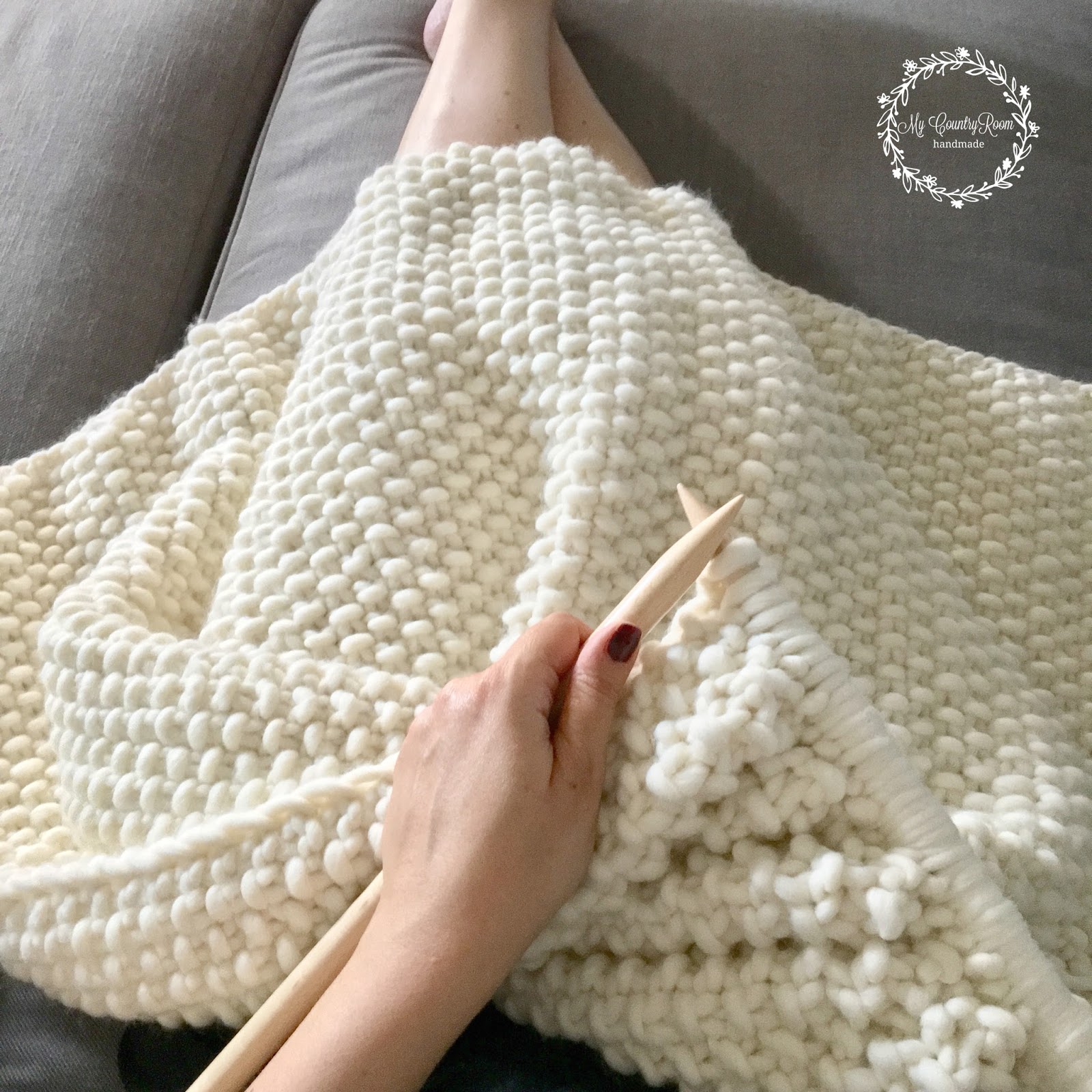 My CountryRoom We Are Knitters Udon Blanket Work in Progress