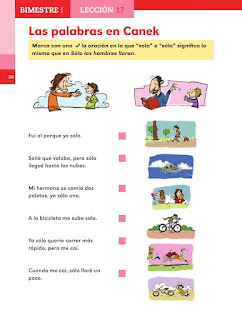 Apoyo Primaria Español 2do grado Bloque 1 lección 17 Las palabras en Canek