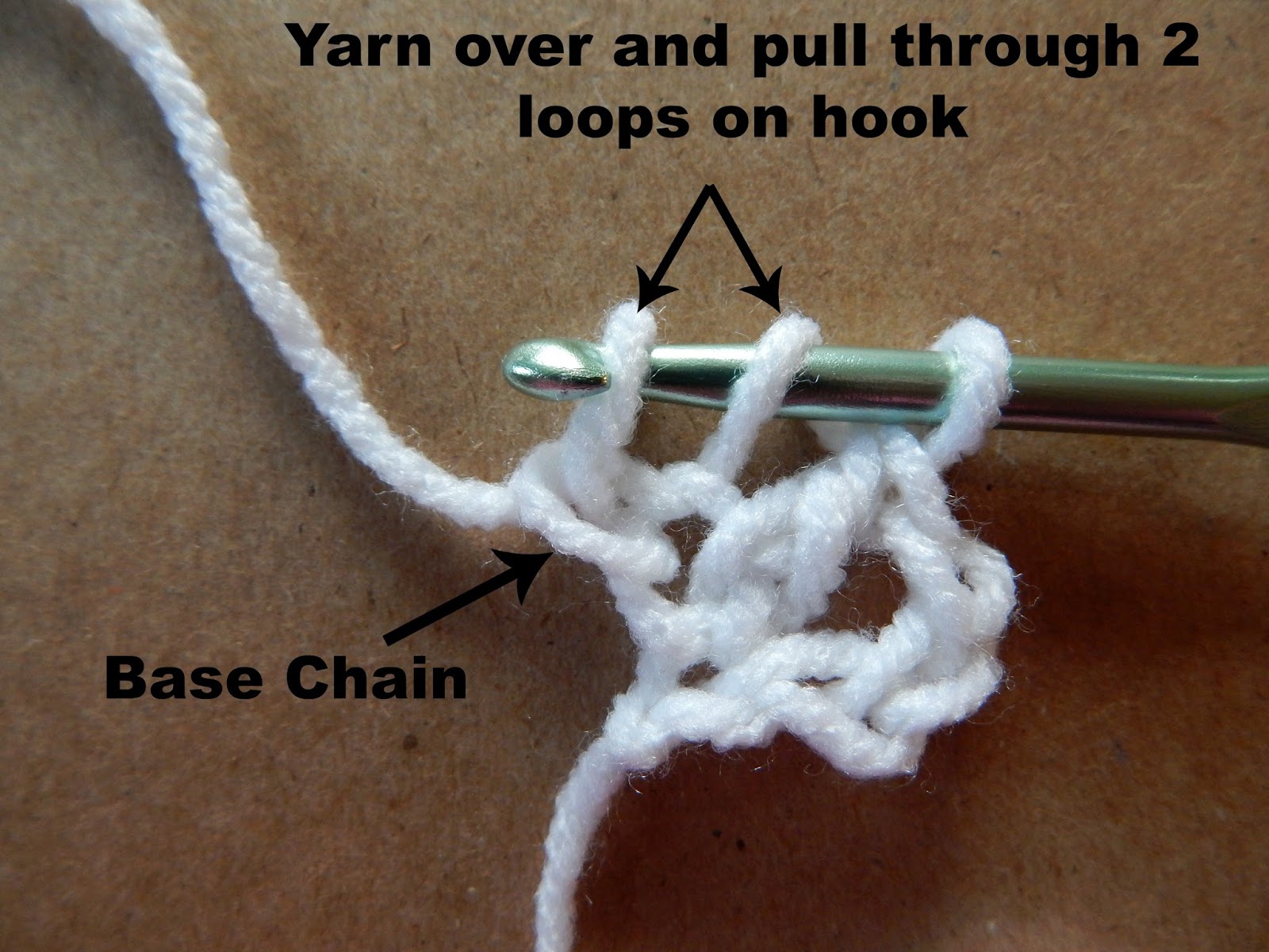 Crafting Friends Designs Double Crochet Foundation Chain Photo Tutorial