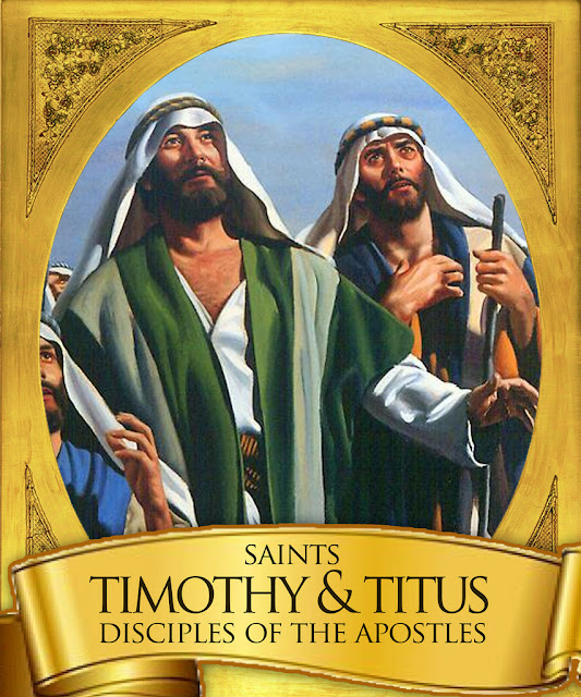 * Message Lumière * : Qui sont ces deux hommes ? Ce sont les deux saints du jour : Timothée et Tite... 14237781794_c6a161a417_b
