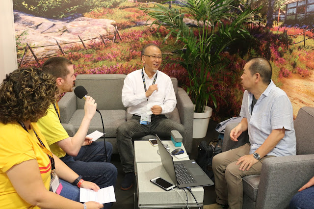 The Shenmue 500K interview in progress with Yu Suzuki