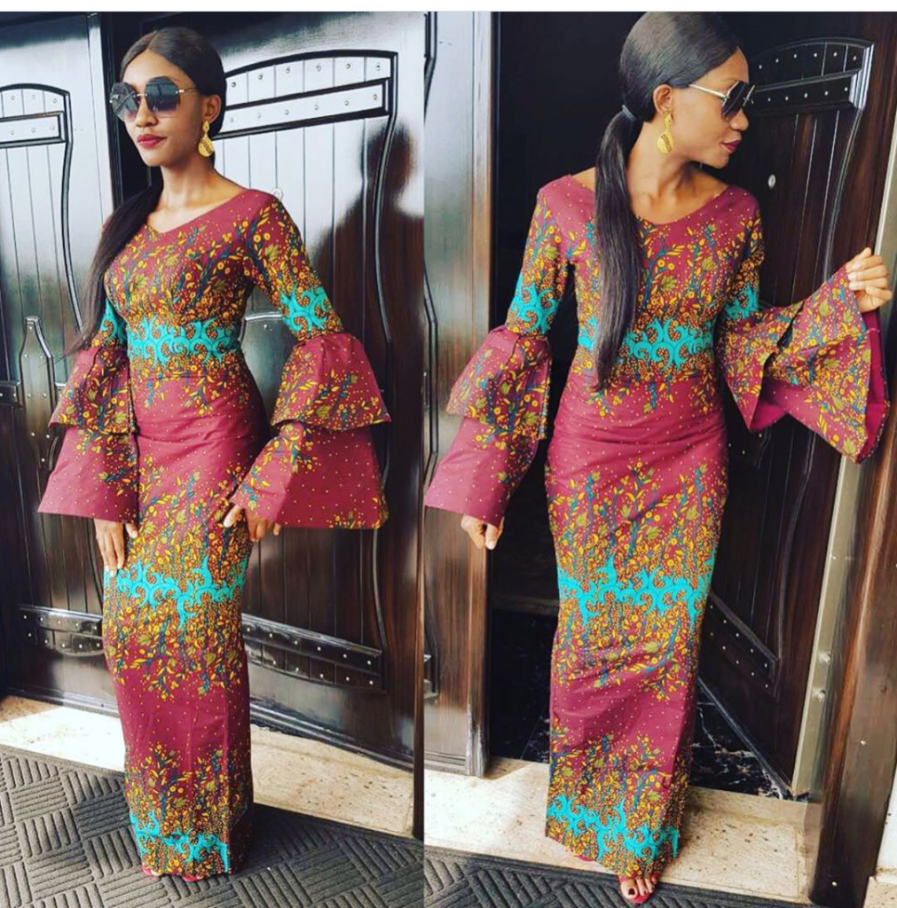 Check Out These Trendy 2 layers Sleeve Ankara Gown Styles for Ladies