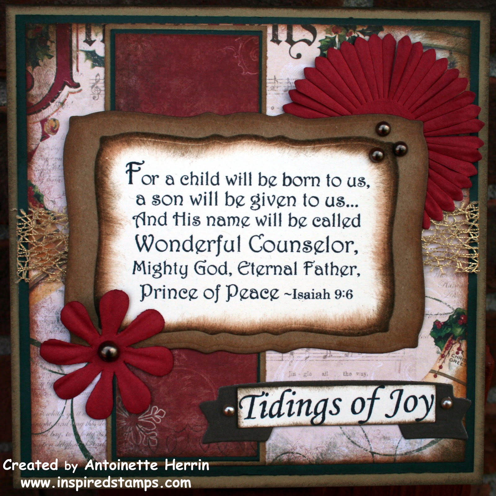 inspired stamps...the blog Bible Verse Christmas Card from Inspired