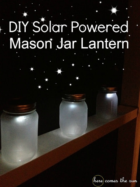 This DIY Solar Powered Mason Jar Lantern is genius!  Perfect for camping trips!  