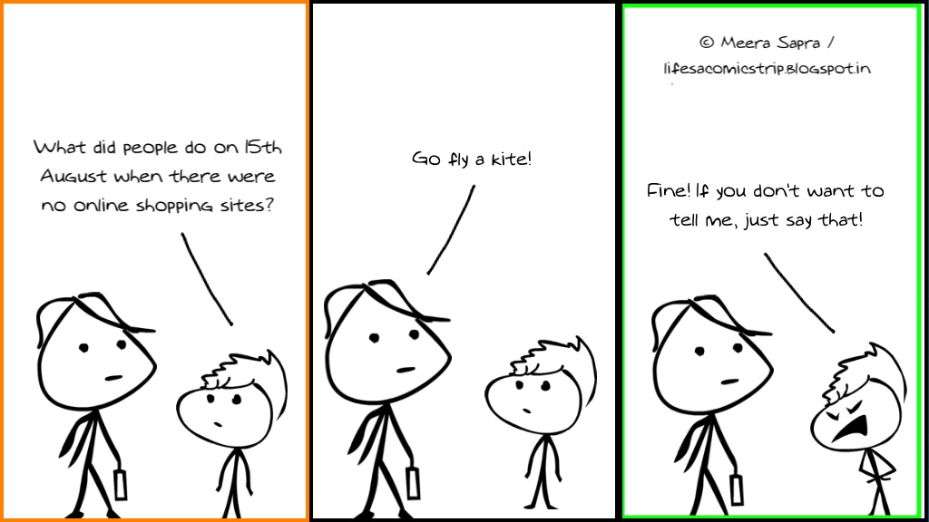 Life's a comic strip! Go fly a kite