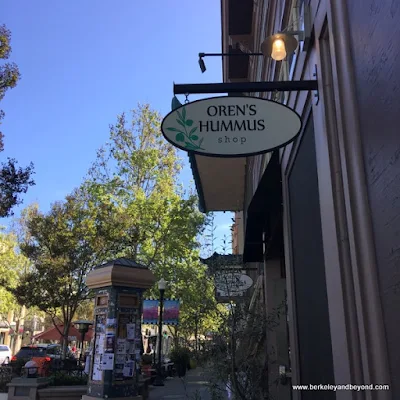 exterior of Oren's Hummus Shop on Castro Street in Mountain View, California
