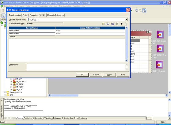 Router Transformation in Informatica