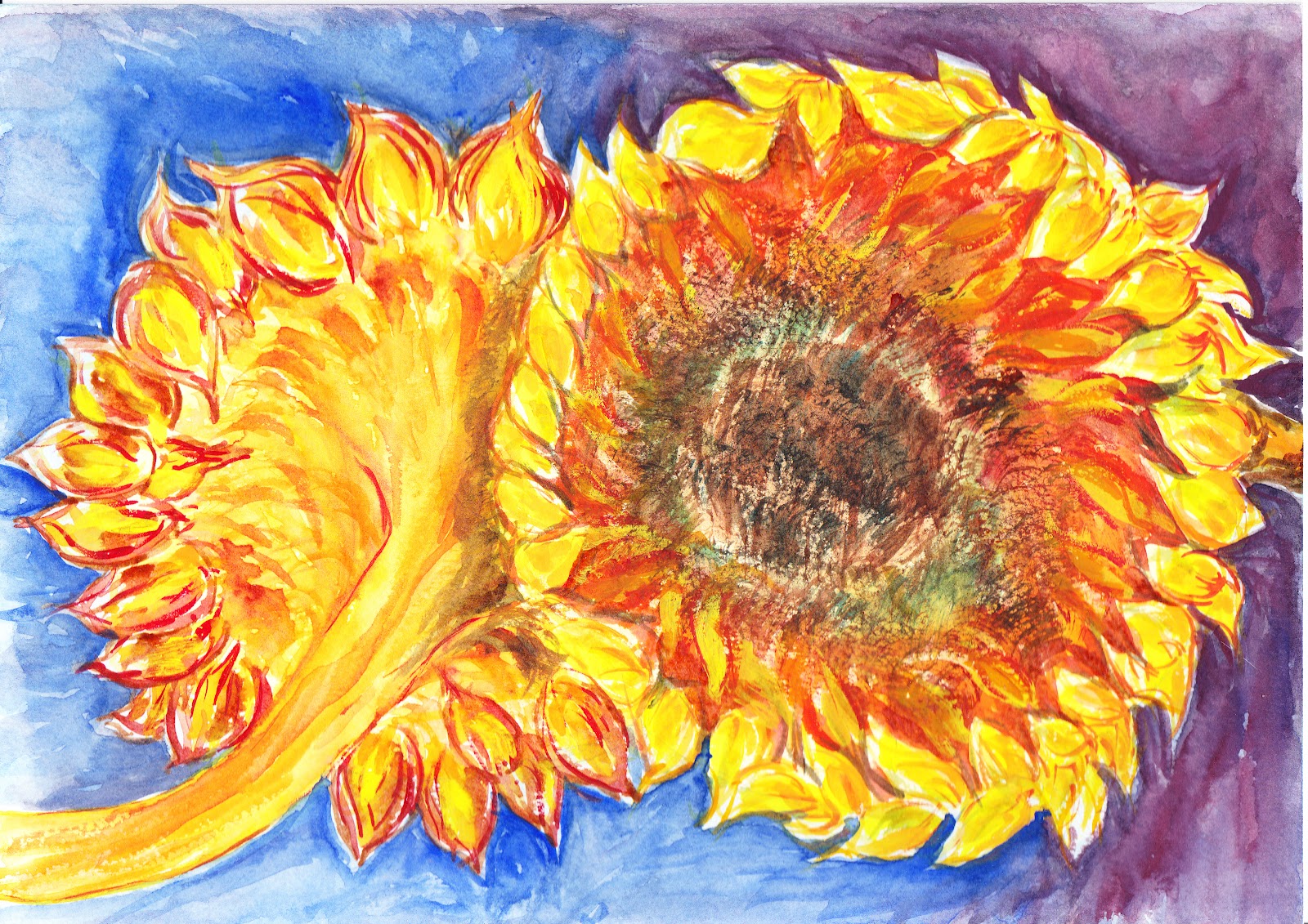Living Life to the Fullest My interpretation of Van Gogh's sunflowers...!