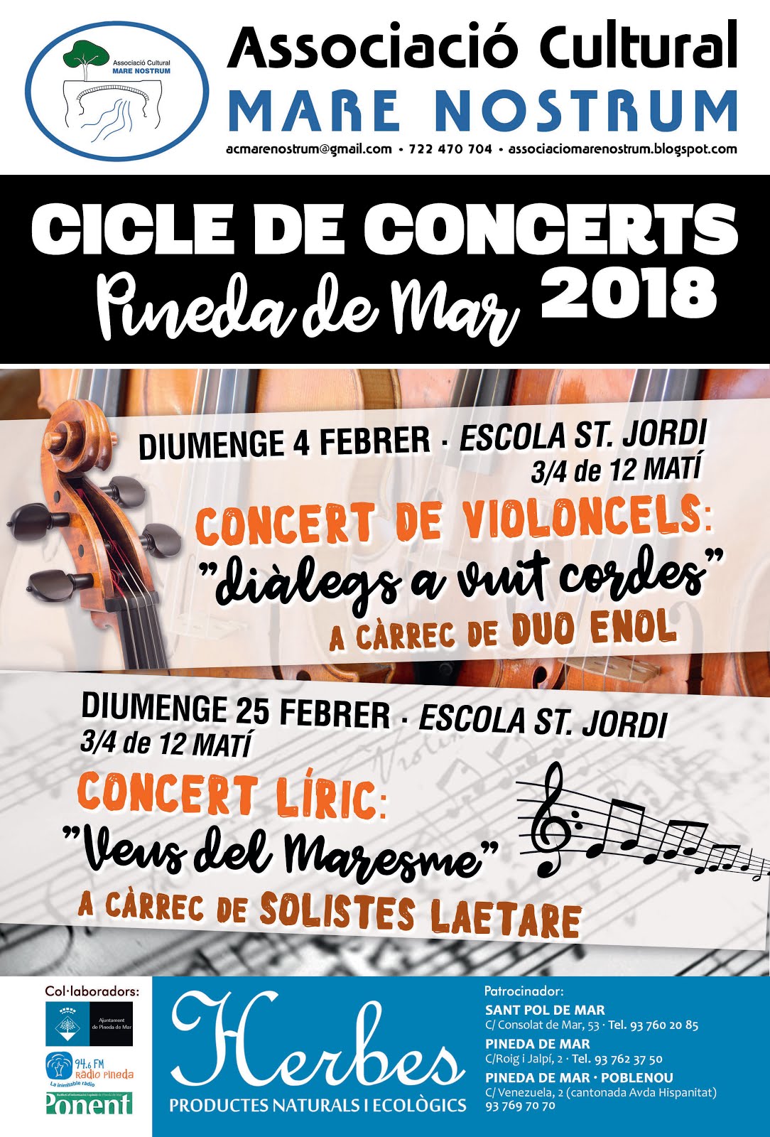 CICLE DE CONCERTS 2018