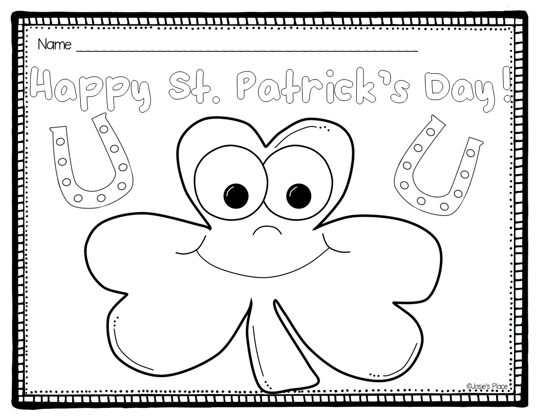 St Patrick's Day Coloring Worksheets