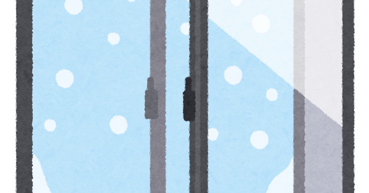 二重窓のイラスト（雪） かわいいフリー素材集 いらすとや