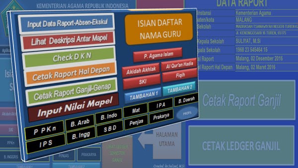Aplikasi Raport MTs Kurikulum 2013 Terbaru Revisi 20162017