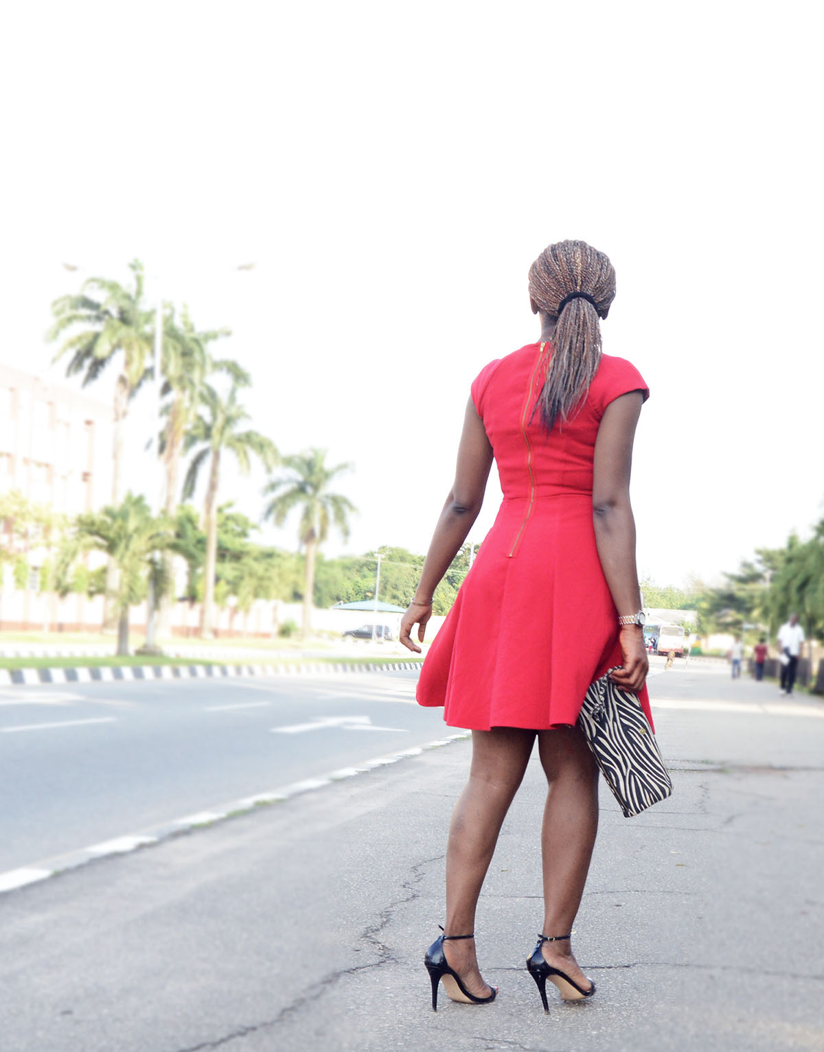 Little Red Dress And Zebra Print outfit style