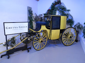 A travelling chariot in the museum at Gretna Green