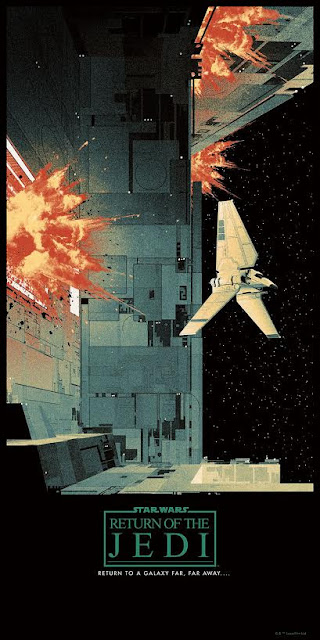 Star Wars Saga Original Trilogy Regular Edition Screen Print Triptych by Matt Ferguson & Bottleneck Gallery - Return of the Jedi