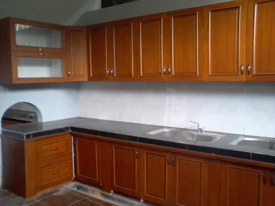 kitchen set minimalis kayu jati