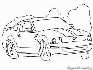 Mobil Ford Mustang Untuk Diwarnai