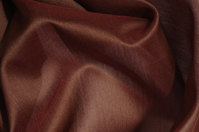 Rustic Brown Cotton Silk Fabric
