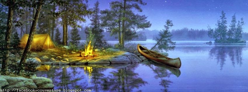 Couverture facebook pour evenement camping