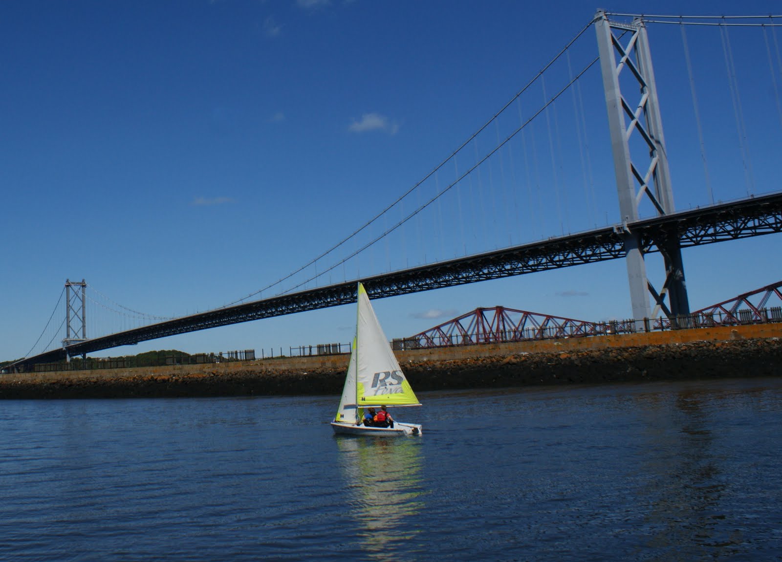 Tour Scotland Tour Scotland Photograph Dinghy and Forth Bridges July 24th