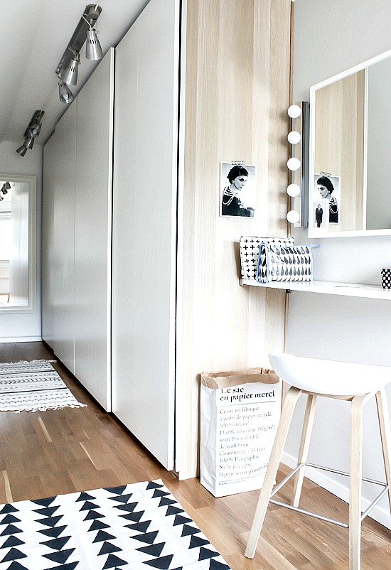 Un dormitorio EN BLANCO Y NEGRO con tocador! - Boho Deco Chic