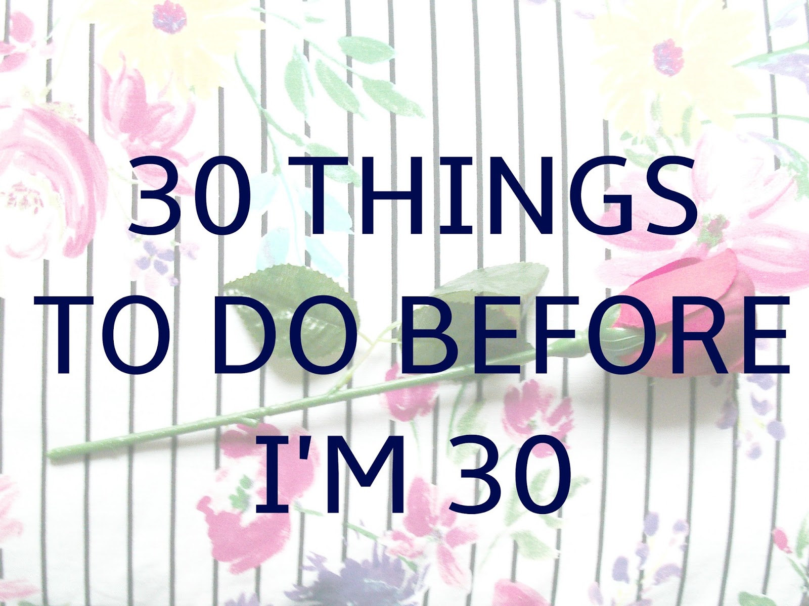 Megan Time! 30 Things To Do Before I'm 30