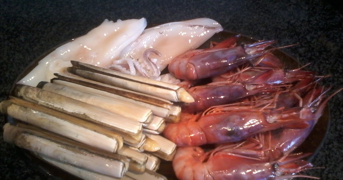 CUINA Gambas, calamares y navajas a la plancha CUINA Gambas, calamares y navajas a la plancha