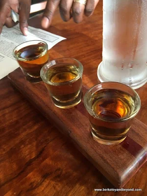 flight of whiskeys at Hutch Bar & Kitchen in Oakland, California